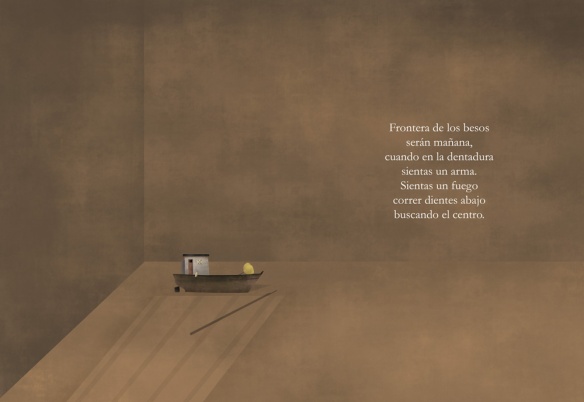 Doble página interior del libro: ¿minimalismo?